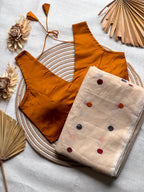 Kota Checks Polka Dot Saree
