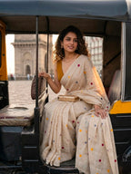 Kota Checks Polka Dot Saree
