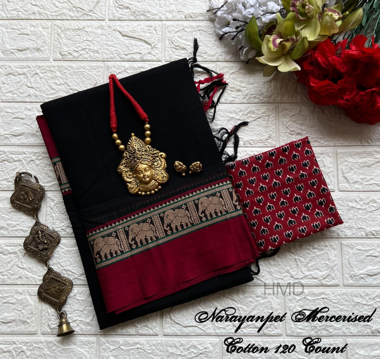 Narayanapet Mercerised Cotton Handloom Saree
