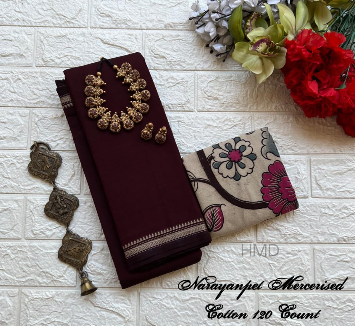 Narayanapet Mercerised Cotton Handloom Saree