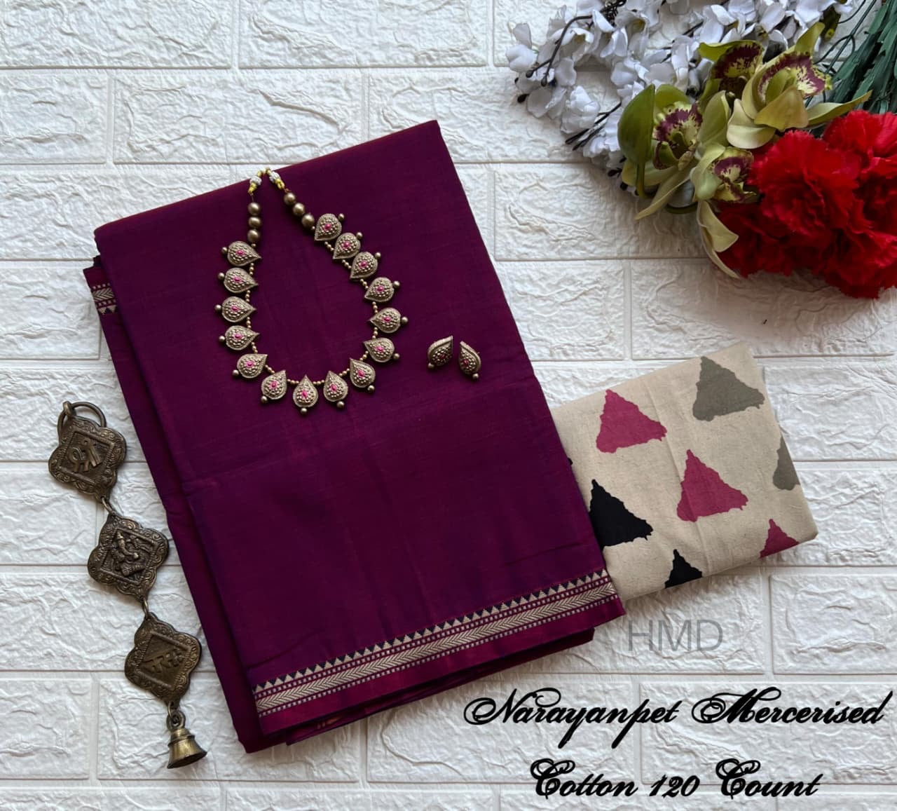 Narayanapet Mercerised Cotton Handloom Saree