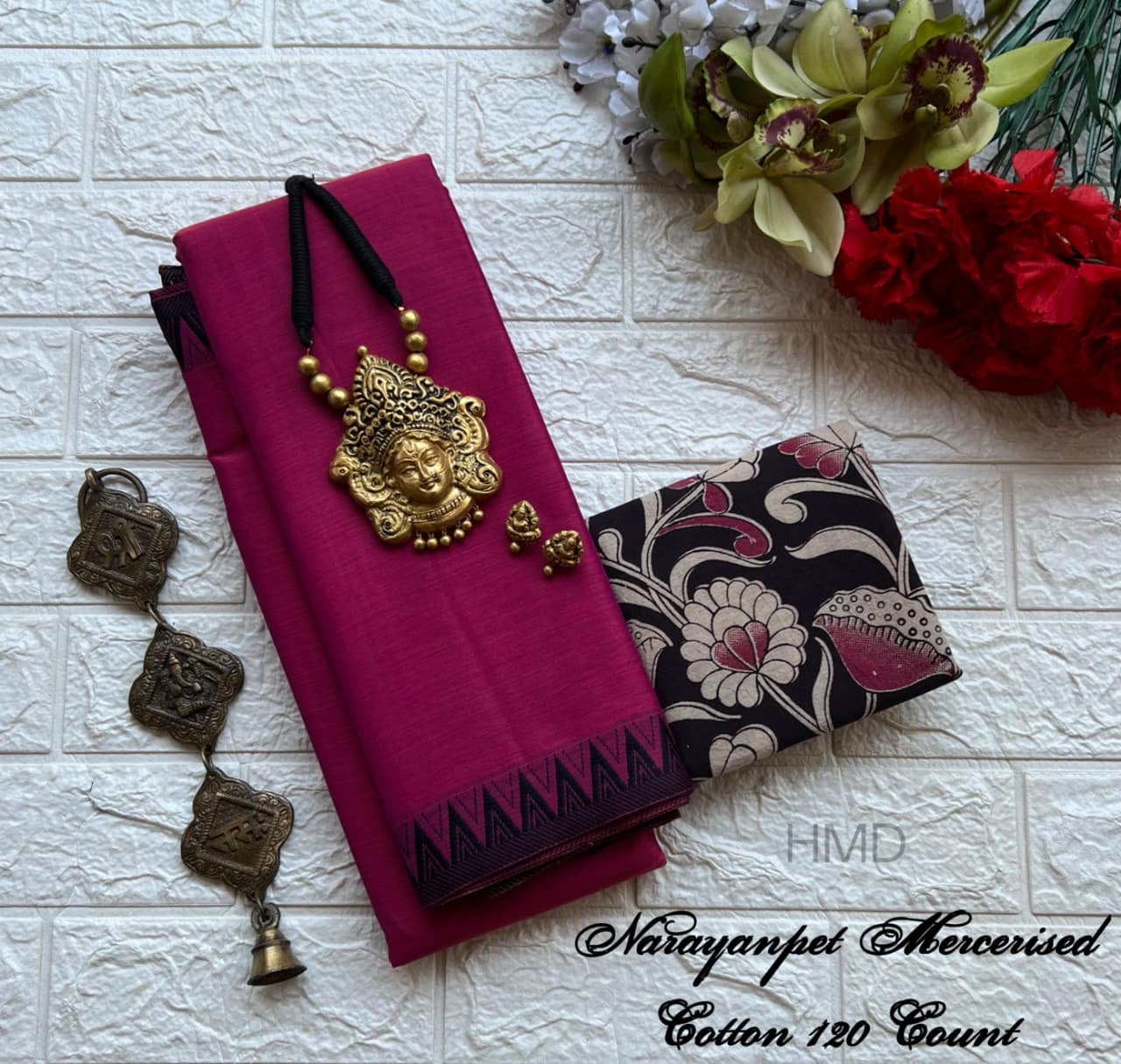 Narayanapet Mercerised Cotton Handloom Saree