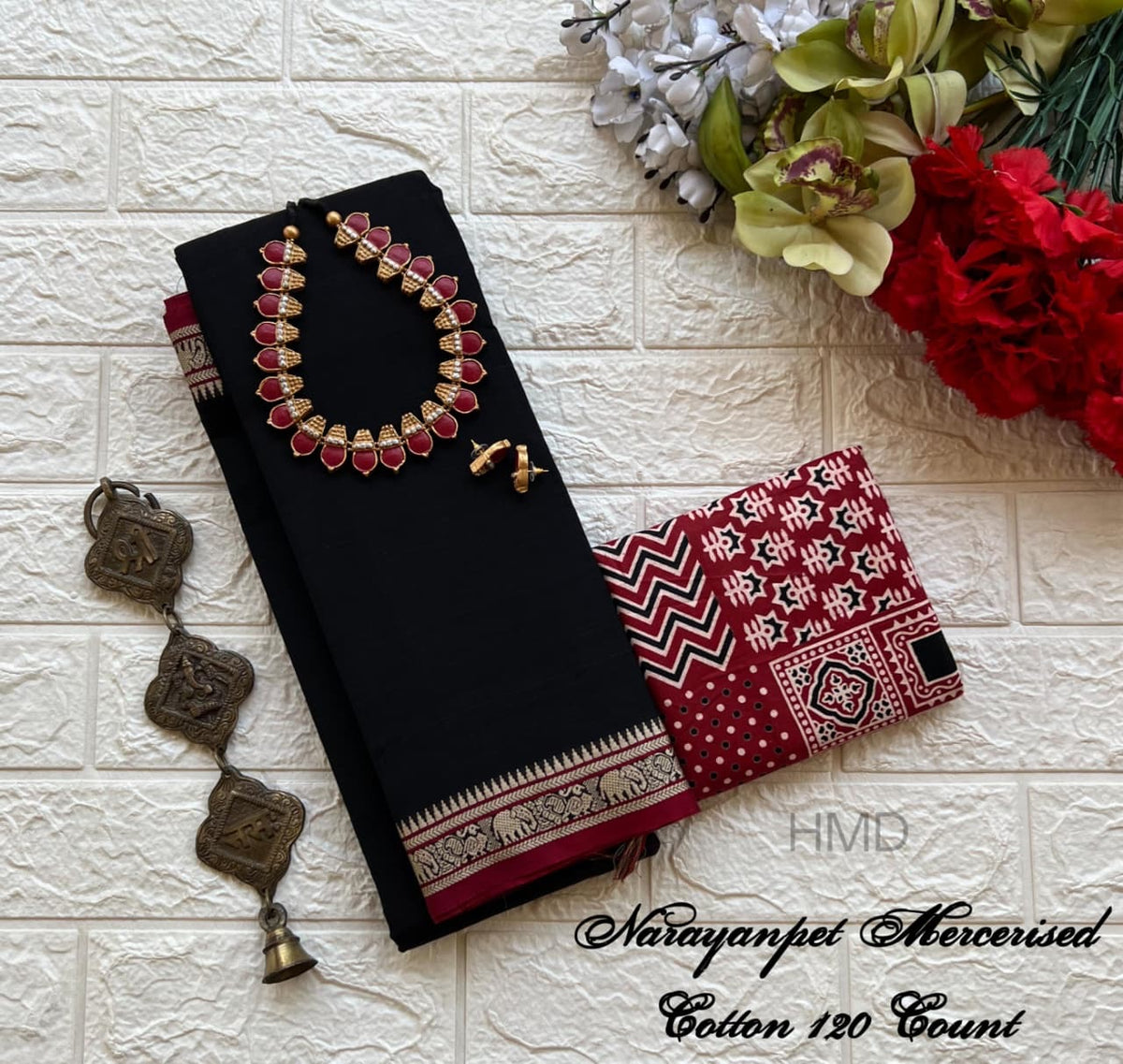 Narayanapet Mercerised Cotton Handloom Saree