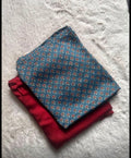 Ajrak Modal Silk Fabric with Plain Modal Silk Fabric