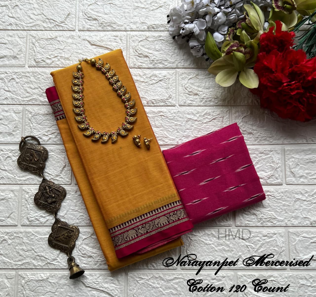 Narayanapet Mercerised Cotton Handloom Saree
