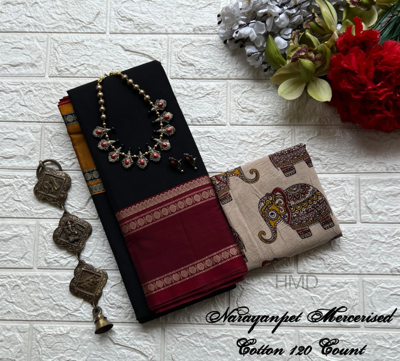 Narayanapet Mercerised Cotton Handloom Saree