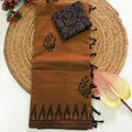 Cotton Blend Block Printed Saree