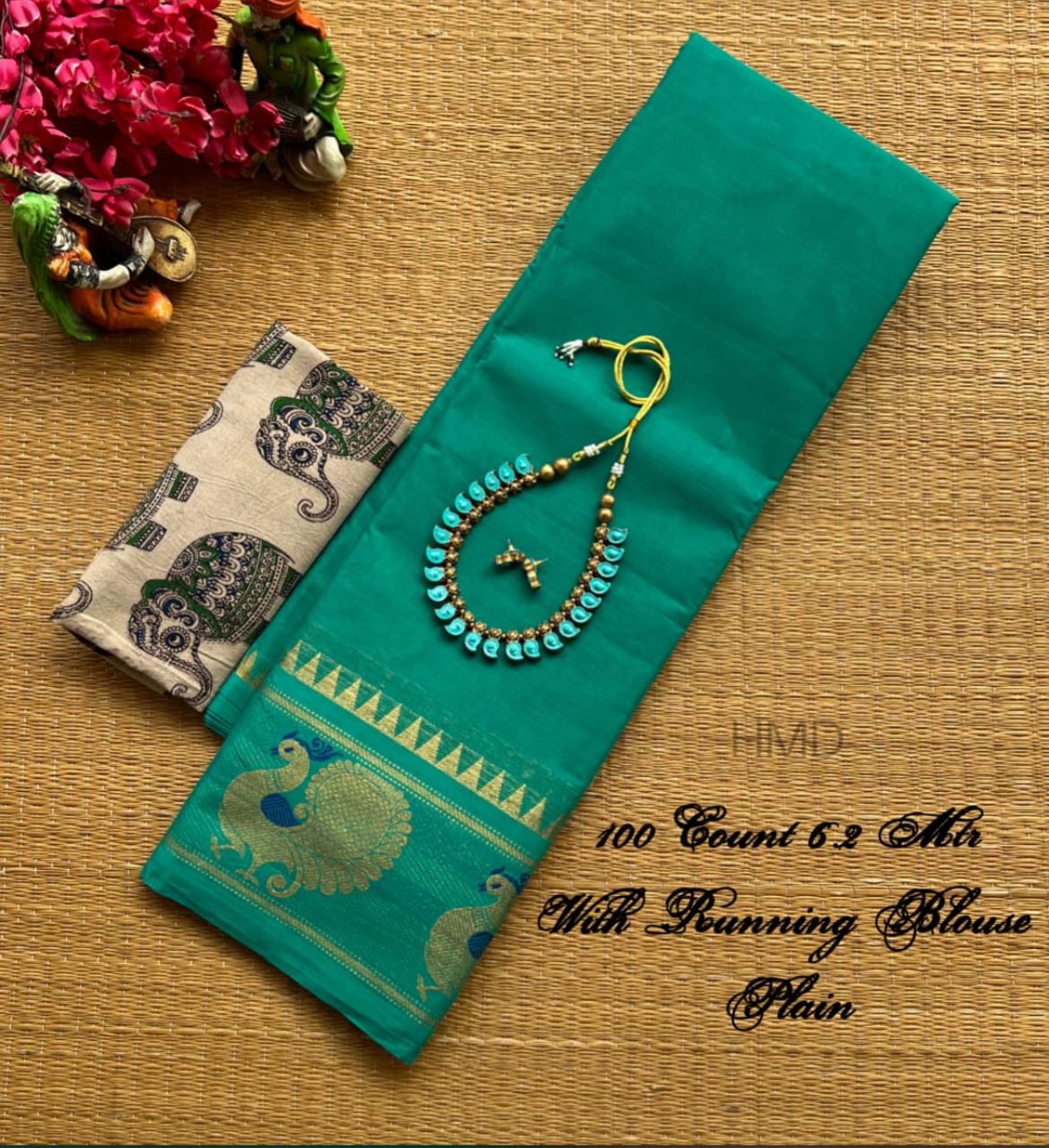 Pure Handloom Chettinad Cotton Saree