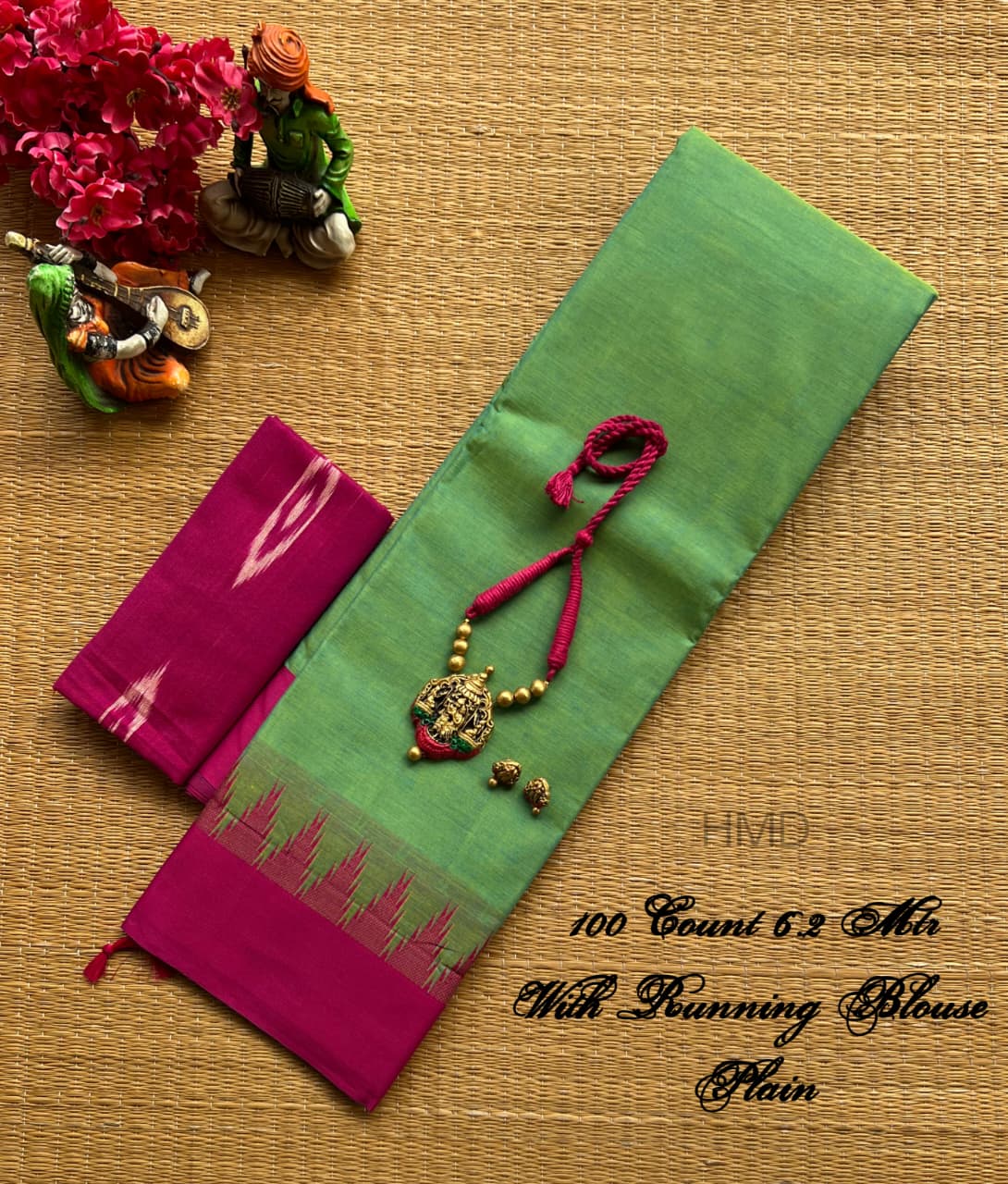 Pure Handloom Chettinad Cotton Saree