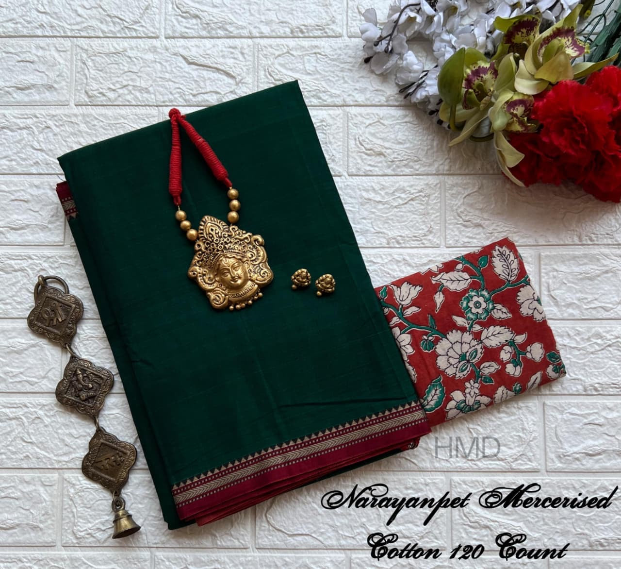 Narayanapet Mercerised Cotton Handloom Saree
