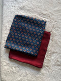 Ajrak modal silk fabric with plain modal silk fabric