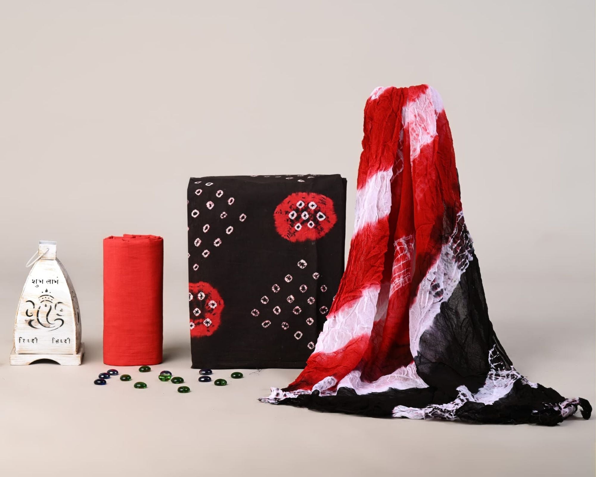 Pure Hand Block Printed Cotton Salwar with Chiffon Dupatta