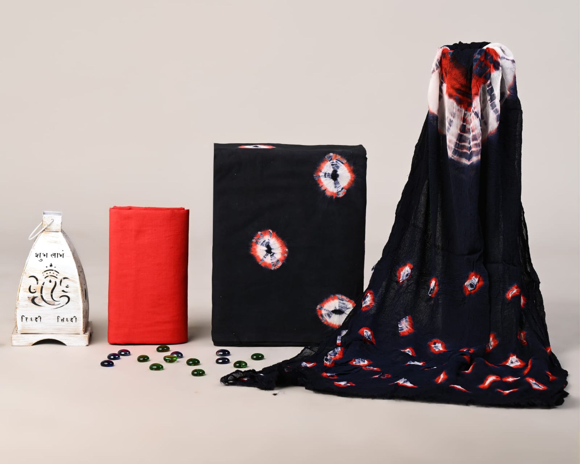 Pure Hand Block Printed Cotton Salwar with Chiffon Dupatta