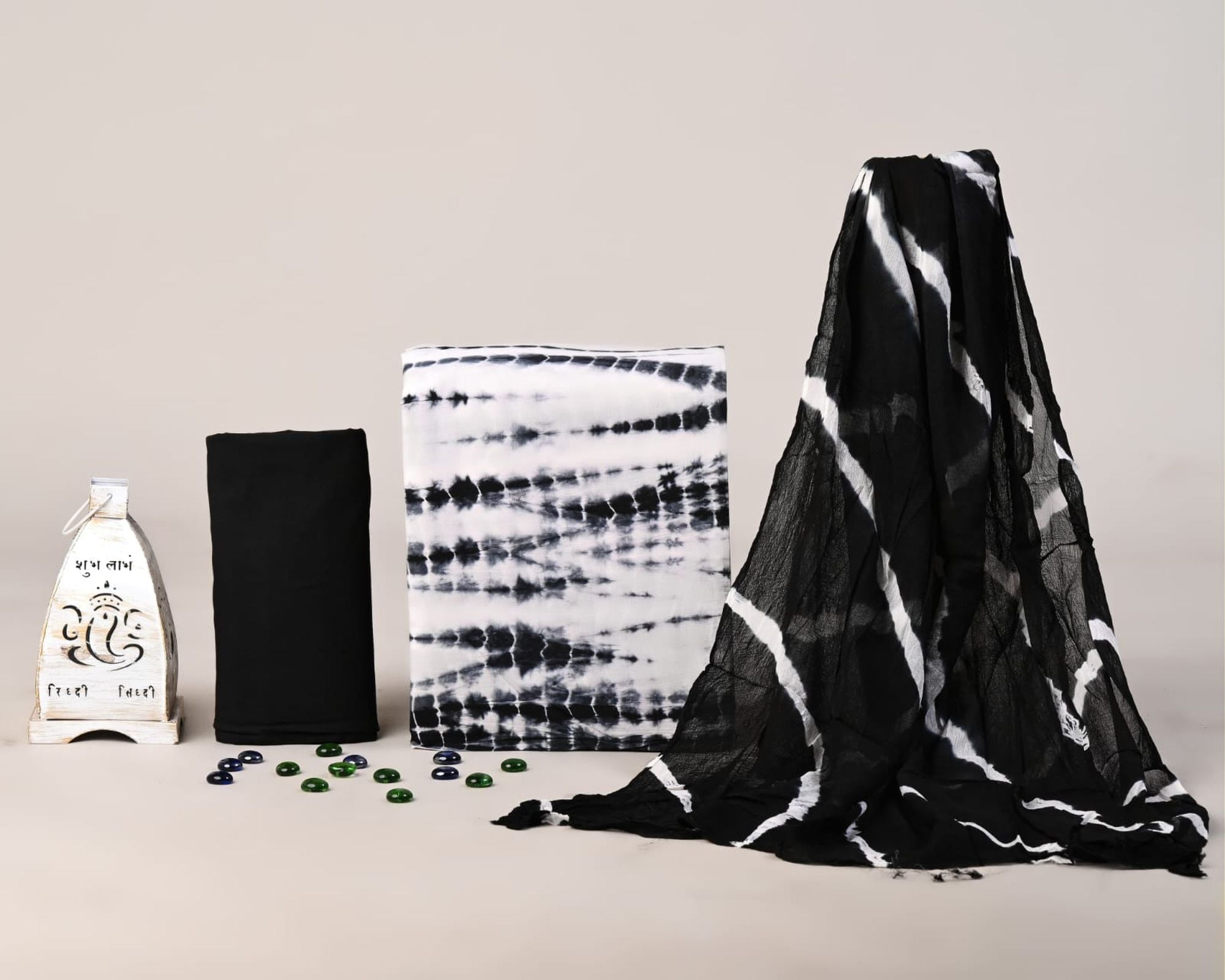 Pure Hand Block Printed Cotton Salwar with Chiffon Dupatta