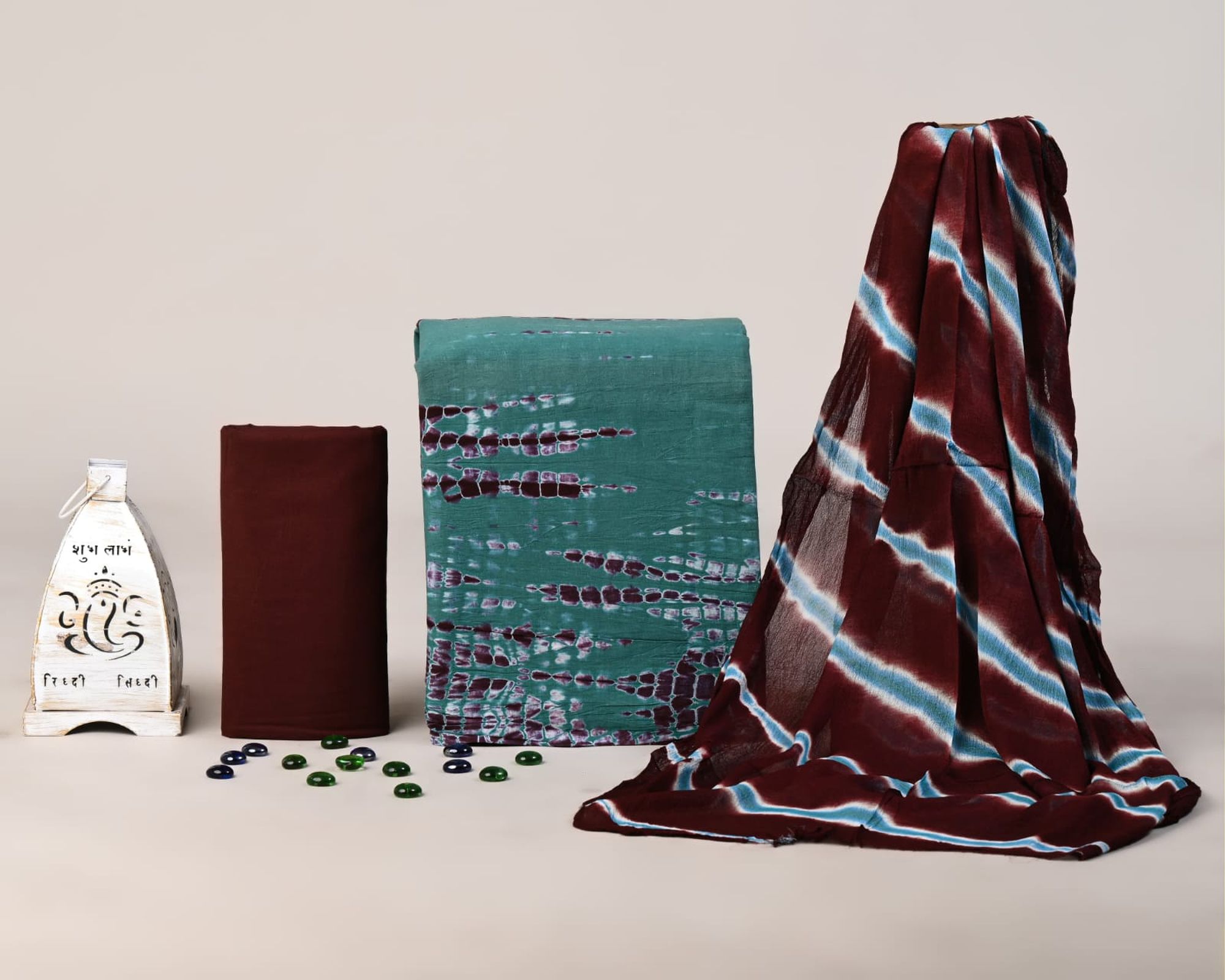 Pure Hand Block Printed Cotton Salwar with Chiffon Dupatta