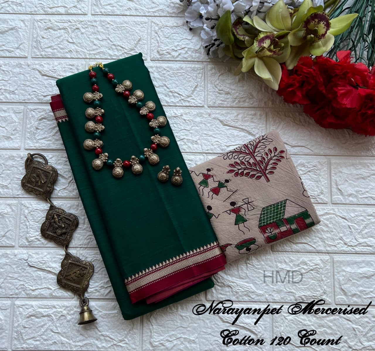 Narayanapet Mercerised Cotton Handloom Saree
