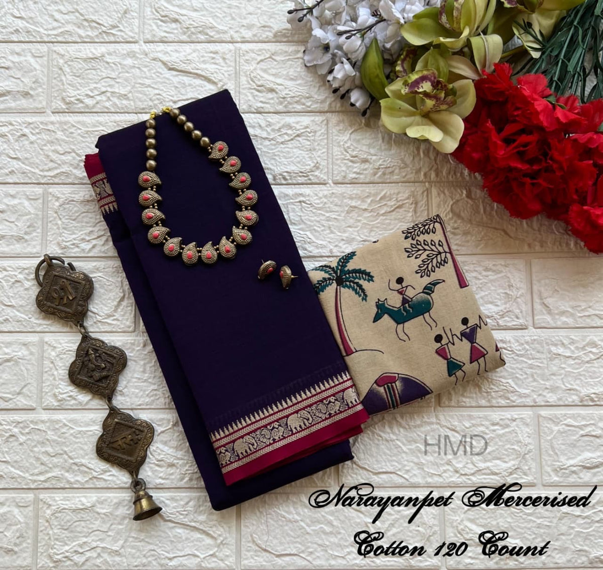 Narayanapet Mercerised Cotton Handloom Saree