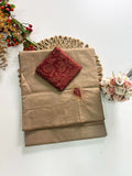 Cotton Blend Applique Work Saree