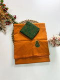 Cotton Blend Applique Work Saree