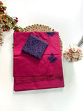Cotton Blend Applique Work Saree