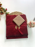 Cotton Blend Applique Work Saree