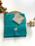 Cotton Blend Applique Work Saree