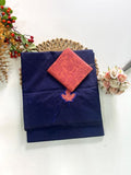 Cotton Blend Applique Work Saree