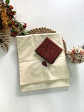 Cotton Blend Applique Work Saree