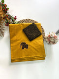 Cotton Blend Applique Work Saree