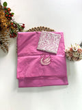 Cotton Blend Applique Work Saree