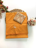 Cotton Blend Applique Work Saree