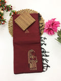 Cotton Blend Block Printed Saree