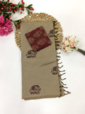 Cotton Blend Block Printed Saree