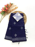 Cotton Blend Block Printed Saree