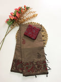 Cotton Blend Block Printed Saree