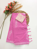 Cotton Blend Block Printed Saree