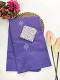 Cotton Blend Embroidery Saree