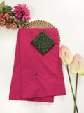 Cotton Blend Embroidery Saree