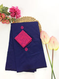 Cotton Blend Embroidery Saree