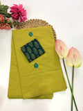 Cotton Blend Embroidery Saree