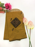 Cotton Blend Embroidery Saree