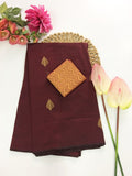 Cotton Blend Embroidery Saree