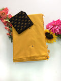 Cotton Blend Mirror Work Saree