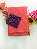 Cotton Blend Mirror Work Saree