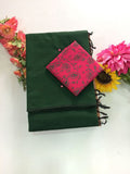 Cotton Blend Mirror Work Saree