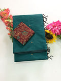 Cotton Blend Mirror Work Saree