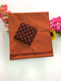 Cotton Blend Plain Saree