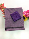 Cotton Blend Plain Saree