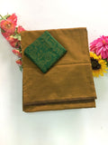 Cotton Blend Plain Saree
