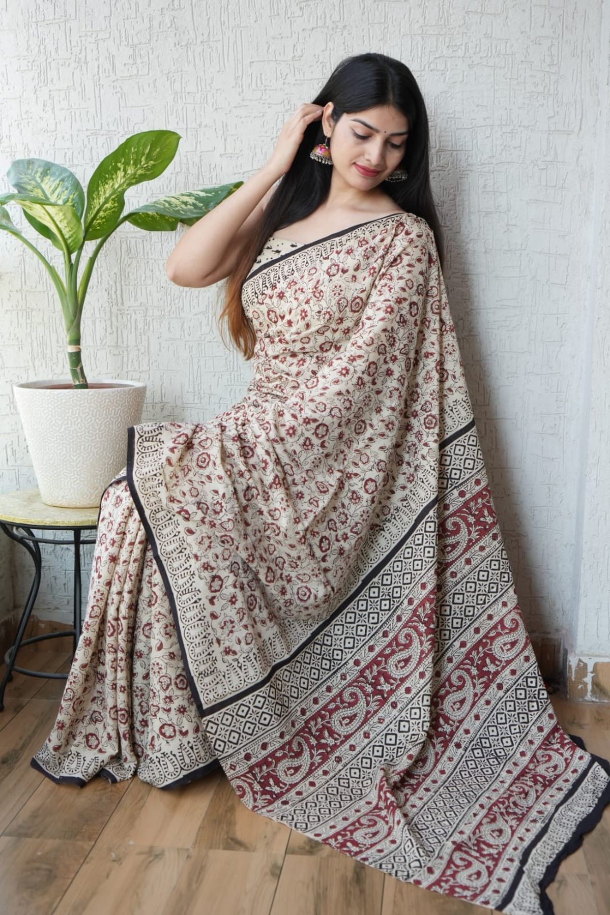 Pure Hand Block Printed Mul Cotton Saree
